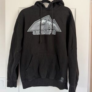 Black Lacrosse Pullover Hoodie with Graphic Logo
